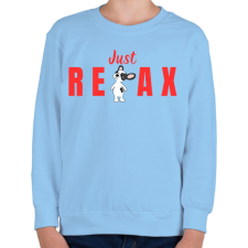 PRINTFASHION Just Relax kutyus - Gyerek pulóver - Világoskék gyerek pulóver, kardigán