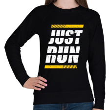 PRINTFASHION Just Run - Női pulóver - Fekete női pulóver, kardigán