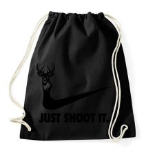 PRINTFASHION Just shoot it  - Sportzsák, Tornazsák - Fekete tornazsák