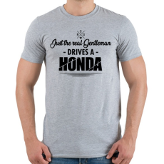 PRINTFASHION Just the real Gentleman - Honda - Férfi póló - Sport szürke
