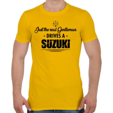 PRINTFASHION Just the real Gentleman - Suzuki - Férfi póló - Sárga
