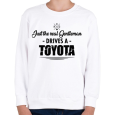 PRINTFASHION Just the real Gentleman - Toyota - Gyerek pulóver - Fehér