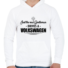 PRINTFASHION Just the real Gentleman - Volkswagen - Férfi kapucnis pulóver - Fehér férfi pulóver, kardigán