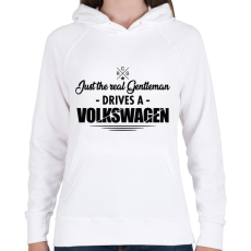 PRINTFASHION Just the real Gentleman - Volkswagen - Női kapucnis pulóver - Fehér