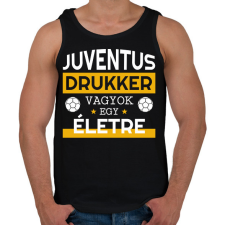 PRINTFASHION Juventus drukker - Férfi atléta - Fekete atléta, trikó