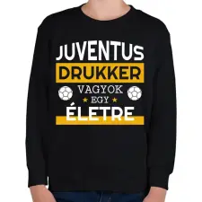 PRINTFASHION Juventus drukker - Gyerek pulóver - Fekete gyerek pulóver, kardigán