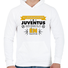 PRINTFASHION Juventus szurkoló - Férfi kapucnis pulóver - Fehér