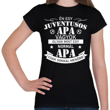 PRINTFASHION Juventusos apa - Női póló - Fekete női póló