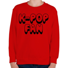 PRINTFASHION K-POP rajongó - Gyerek pulóver - Piros