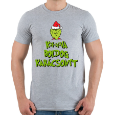 PRINTFASHION K**va Boldog Karácsonyt - Férfi póló - Sport szürke férfi póló