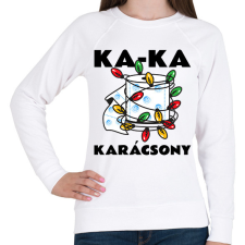 PRINTFASHION KA-KA KARÁCSONY - Női pulóver - Fehér női pulóver, kardigán