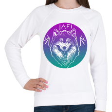 PRINTFASHION kábitott farkas - Női pulóver - Fehér