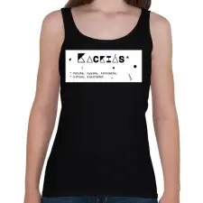 PRINTFASHION Kackiás - Női atléta - Fekete női trikó