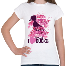 PRINTFASHION Kacsa love - Női póló - Fehér női póló