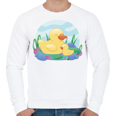 PRINTFASHION Kacsák - Férfi pulóver - Fehér