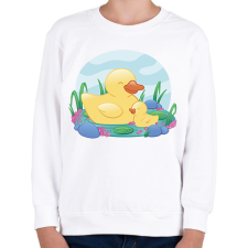 PRINTFASHION Kacsák - Gyerek pulóver - Fehér gyerek pulóver, kardigán