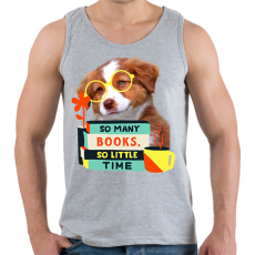 PRINTFASHION Kacsavadász retriever kutya könyvekkel - Férfi atléta - Sport szürke