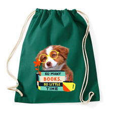 PRINTFASHION Kacsavadász retriever kutya könyvekkel - Sportzsák, Tornazsák - Sötétzöld tornazsák
