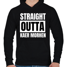 PRINTFASHION KAER MORHEN - Férfi kapucnis pulóver - Fekete férfi pulóver, kardigán