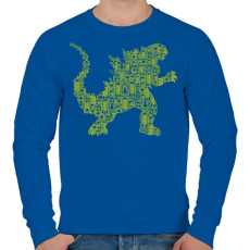 PRINTFASHION Kaiju - Férfi pulóver - Királykék