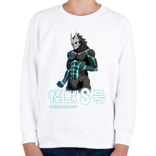 PRINTFASHION Kaiju No. 8 - Hibino Kafka - Gyerek pulóver - Fehér gyerek pulóver, kardigán