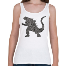 PRINTFASHION Kaiju - Női atléta - Fehér női trikó