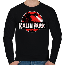 PRINTFASHION Kaiju park - Férfi pulóver - Fekete férfi pulóver, kardigán