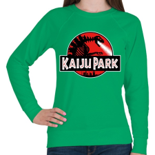 PRINTFASHION Kaiju park - Női pulóver - Zöld női pulóver, kardigán