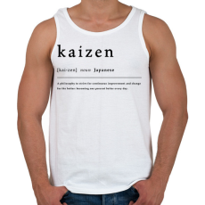 PRINTFASHION Kaizen - Férfi atléta - Fehér