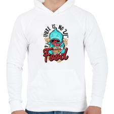 PRINTFASHION Kaja - Férfi kapucnis pulóver - Fehér férfi pulóver, kardigán