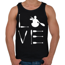 PRINTFASHION Kajak love - Férfi atléta - Fekete