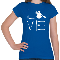 PRINTFASHION Kajak love - Női póló - Királykék