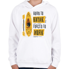 PRINTFASHION Kajakos - Gyerek kapucnis pulóver - Fehér gyerek pulóver, kardigán