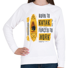 PRINTFASHION Kajakos - Női pulóver - Fehér női pulóver, kardigán