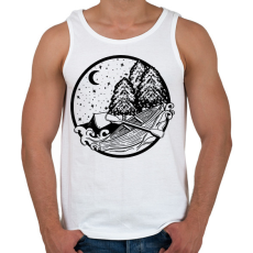 PRINTFASHION Kajakozás az erdőben - Férfi atléta - Fehér