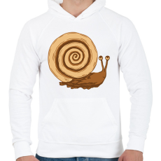 PRINTFASHION Kakaós csiga - Férfi kapucnis pulóver - Fehér