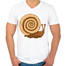 PRINTFASHION Kakaós csiga - Férfi V-nyakú póló - Fehér