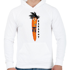 PRINTFASHION Kakarot - Férfi kapucnis pulóver - Fehér