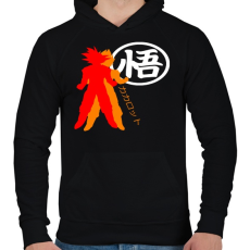 PRINTFASHION Kakarotto - Férfi kapucnis pulóver - Fekete