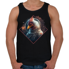 PRINTFASHION Kakas az űrben - Férfi atléta - Fekete atléta, trikó