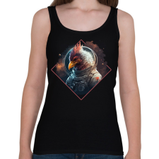 PRINTFASHION Kakas az űrben - Női atléta - Fekete női trikó