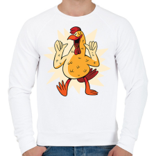 PRINTFASHION Kakas - Férfi pulóver - Fehér férfi pulóver, kardigán