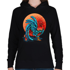 PRINTFASHION Kakas - Női kapucnis pulóver - Fekete női pulóver, kardigán