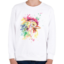 PRINTFASHION Kakas vízfesték - Gyerek pulóver - Fehér gyerek pulóver, kardigán