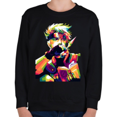 PRINTFASHION Kakashi - Gyerek pulóver - Fekete