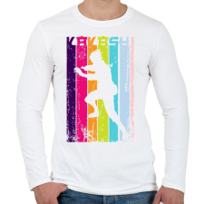 PRINTFASHION Kakashi karakter - Férfi hosszú ujjú póló - Fehér férfi póló