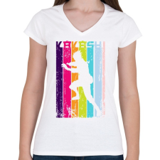 PRINTFASHION Kakashi karakter - Női V-nyakú póló - Fehér női póló