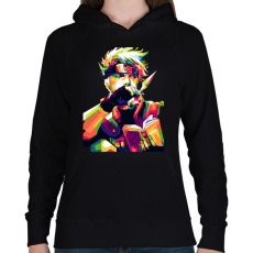 PRINTFASHION Kakashi - Női kapucnis pulóver - Fekete