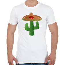 PRINTFASHION Kaktusz-sombrero - Férfi póló - Fehér férfi póló