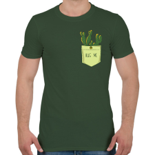 PRINTFASHION Kaktusz zsebminta - Férfi póló - Katonazöld férfi pulóver, kardigán